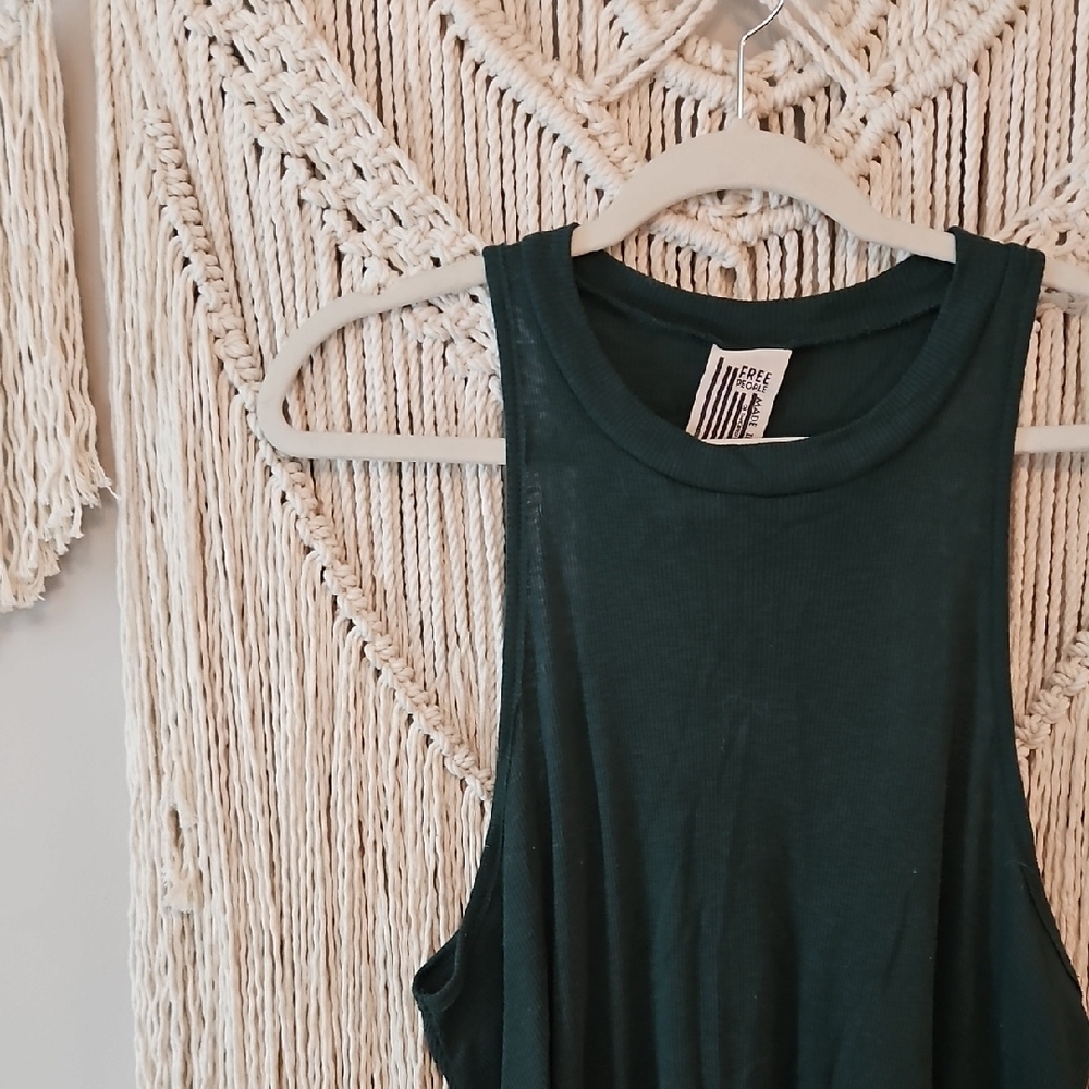 Free People Forest Green Tank Top